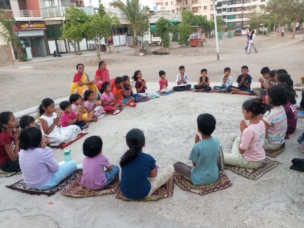 A group activity in the open